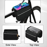 TANTRA Polyester Bicycle Double Sided Handlebar Front Frame/Tube Bag with Waterproof Touch Screen Bicycle Pouch Mobile Phone Holder