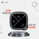 TANTRA TPU Key Cover Compatible with MG Comet EV Electric 3 Button Smart Key, Grey | Premium Soft Silicone Key Case | Shockproof Scratch Resistant Car Key Protector (Grey)