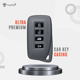 TANTRA TPU Key Cover Compatible with Lexus ES GS IS LX NX RX RC RC-F RX450h, 4 Button Flip Key, Durable Key Protector, Premium Soft TPU Key Fob Cover, Grey