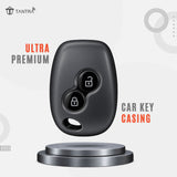 TANTRA TPU Key Cover Compatible with Renault Duster Logan Lodgy Kwid Nissan Terrano Mahindra Verito | 2 Button Smart Remote Key Case | Durable Key Protector (Grey)