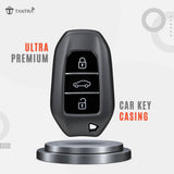 TANTRA TPU Key Cover Compatible with Citroen C5 Air Cross, 3 Button Smart Remote Key Case | Durable Key Protector | Premium Soft TPU Key Fob Cover | Grey