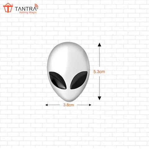 TANTRA Premium Alien Metal Car Sticker - Durable & Stylish Auto Emblem for Vehicles - Customizable Designs - Easy Installation - Weather-Resistant & Long-Lasting