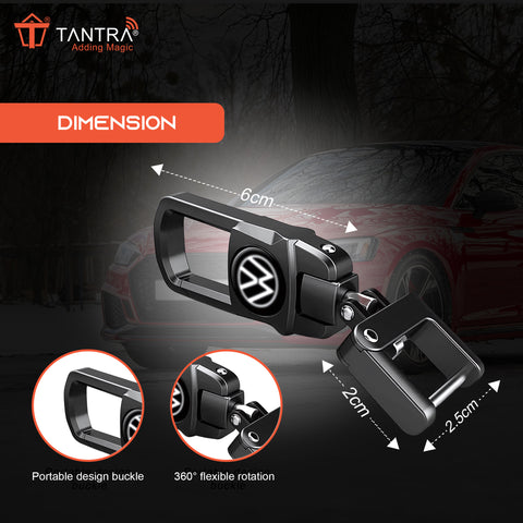 TANTRA Premium Metal Keychain for Volkswagen Cars - Stylish and Durable Car Accessory