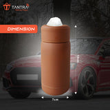 TANTRA Car Tissue Paper Holder, Cylinder Tissue Box, PU Leather Round Tissues Container Fit for Car Van Bathroom Office Use, Car Cup Holder Car Tissues Box Car Tissue Holder Car Tissue Tube