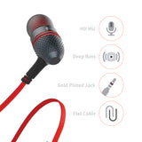tantra T800 Super Bass Earphones with Microphone Subwoofer Wired Headset  (Red, In the Ear)