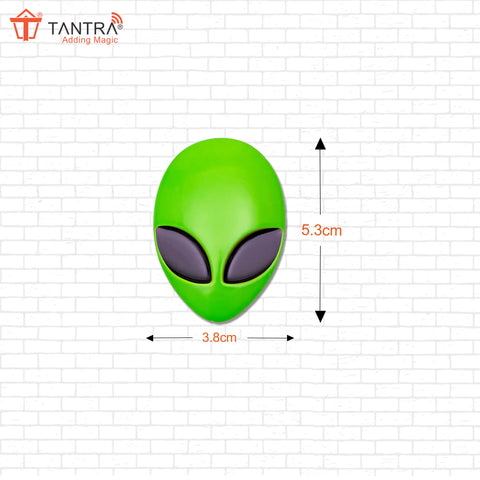 TANTRA Premium Alien Metal Car Sticker - Durable & Stylish Auto Emblem for Vehicles - Customizable Designs - Easy Installation - Weather-Resistant & Long-Lasting