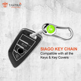 SIAGO Heavy Duty Car Key Chain Hook Type Stylish Metal Car Keychain Compatible with Tata, Maruti, Suzuki, Honda, Hyundai, Kia, Mahindra, Toyota Etc..