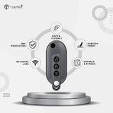 TANTRA TPU Key Cover and Metal Key Chain Compatible with MG Comet EV Electric 3 Button Smart Key, Grey | Premium Soft Silicone Key Case | Shockproof Scratch Resistant Car Key Protector (Grey)