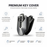 TANTRA Premium TPU Smart Key Cover and Round Key Chain Compatible With Mahindra BE6 & XEV 9e 4 Button Smart Key | Full Protection Key Case Cover with Soft Touch Finish