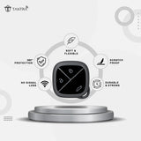 TANTRA TPU Key Cover Compatible with MG Comet EV Electric 3 Button Smart Key, Grey | Premium Soft Silicone Key Case | Shockproof Scratch Resistant Car Key Protector (Grey)