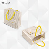 TANTRA Jute Bags With Zip | White Tote Bag for Women & Men | Small Carry Bag with Mobile Pocket | Water Bottle & Lunch Bag | Natural Cotton Handles | Reusable Shopping Bag (Small)