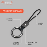 TANTRA Car & Bike Rope Keychain Strap – Durable Key Ring for Adults – Perfect for Cars, Bikes, and Everyday Use – Stylish and Functional Key Holder