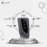 TANTRA TPU Key Cover Compatible with Lexus ES200 ES260 ES300H ES350 GX460 LC500 LC500H LS350 LS500H UX200 UX250H UX260H | 3 Button Flip Key | Grey