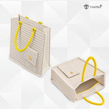 TANTRA Jute Bags With Zip | White Tote Bag for Women & Men | Large Carry Bag with Mobile Pocket | Water Bottle & Lunch Bag | Natural Cotton Handles | Reusable Shopping Bag (Large)