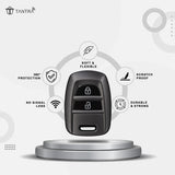 TANTRA TPU Key Cover Compatible with Hyundai Santro, Eon, i10 Grand 2 Button Flip Key | Durable Key Protector | Premium Soft TPU Key Fob Cover | Grey