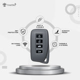 TANTRA TPU Key Cover Compatible with Lexus ES GS IS LX NX RX RC RC-F RX450h, 4 Button Flip Key, Durable Key Protector, Premium Soft TPU Key Fob Cover, Grey