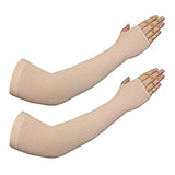 TANTRA  Sun Protection Arm Sleeves for Men & Women, UPF 50+ Arm Cover for Biking, Cricket, Cycling, Golf, Outdoor Sports, Comfortable & Breathable Sleeve for UV Protection and Cooling (Beige) 1 Pair