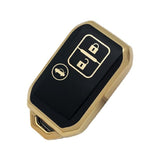 TANTRA TPU Car Key Cover Compatible for Maruti Suzuki Swift, Dzire, Ertiga 3 Button Smart Key Cover (Black Gold)