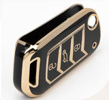 TANTRA TPU Key Cover Compatible with Mahindra Scorpio | XUV 300 | Marazzo | XUV 700 | XUV 400 ev | Bolero | Thar 3 Button Flip Key (Black)
