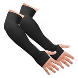 TANTRA  Sun Protection Arm Sleeves for Men & Women, UPF 50+ Arm Cover for Biking, Cricket, Cycling, Golf, Outdoor Sports, Comfortable & Breathable Sleeve for UV Protection and Cooling (Black) 1 Pair