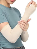 TANTRA  Sun Protection Arm Sleeves for Men & Women, UPF 50+ Arm Cover for Biking, Cricket, Cycling, Golf, Outdoor Sports, Comfortable & Breathable Sleeve for UV Protection and Cooling (Beige) 1 Pair