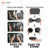 TANTRA Car Sun Shade for Side Windows (Black) Pack of 2