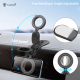 TANTRA MagSafe Magnetic Phone Holder for Car Dashboard | 360° Rotating Flexible Adjustable Mobile Stand with Memory Spring Clip | Universal Smartphone Mount | SIA591