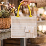 TANTRA Jute Bags With Zip | White Tote Bag for Women & Men | Small Carry Bag with Mobile Pocket | Water Bottle & Lunch Bag | Natural Cotton Handles | Reusable Shopping Bag (Small)