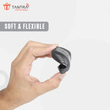 TANTRA TPU Key Cover and Metal Keychain Compatible for Hyundai Alcazar and Creta 2021 2022 & 2023 Car 4 Button Smart Key Grey