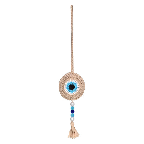 TANTRA Car Hanging Beige Handmade Ornament for Rear View Mirror