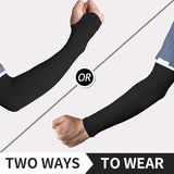TANTRA  Sun Protection Arm Sleeves for Men & Women, UPF 50+ Arm Cover for Biking, Cricket, Cycling, Golf, Outdoor Sports, Comfortable & Breathable Sleeve for UV Protection and Cooling (Black) 1 Pair