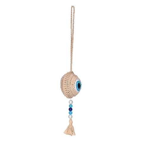 TANTRA Car Hanging Beige Handmade Ornament for Rear View Mirror