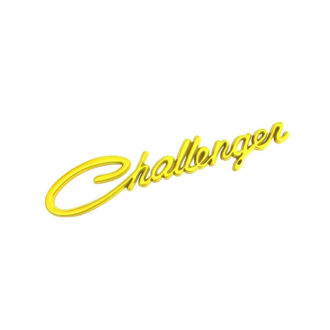 TANTRA Premium Challenger Metal Car Sticker - Durable & Stylish Auto Emblem for Vehicles - Customizable Designs - Easy Installation - Weather-Resistant & Long-Lasting Golden
