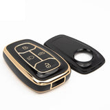 TANTRA TPU Key Cover Compatible with Tata Nexon | Harrier | Safari | Altroz | Tigor | EV | Punch | Tiago EV Electric 4 Button Smart Key Only (Black)