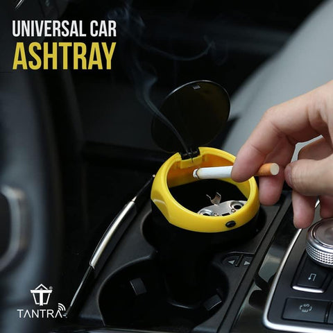 Tantra Car Ashtray Car Accessories Mini Car Ash Tray for Home Office Flame Retardant Material, Compatible with all cars
