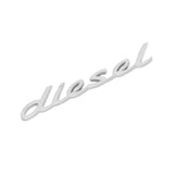TANTRA Premium Diesel Metal Car Sticker - Durable & Stylish Auto Emblem for Vehicles - Customizable Designs - Easy Installation - Weather-Resistant & Long-Lasting Silver