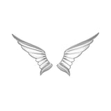 TANTRA Premium Celestial Angel Wings Metal Car Sticker - Durable & Stylish Auto Emblem for Vehicles - Customizable Designs - Easy Installation - Weather-Resistant & Long-Lasting Silver