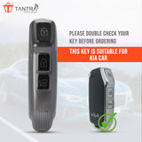 TANTRA TPU Key Cover and Metal Key Chain Compatible With Kia Seltos 2023 2024 HTE 3 Button Flip Key (Grey)