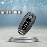 TANTRA TPU Key Cover and Metal Key Chain Compatible with Nissan Ariya X-Trail Qashqai Altima Teana, 3 Button Smart Key Case, Soft Silicone Car Key Protector with Keychain, Grey