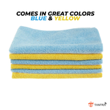TANTRA Microfiber Vehicle Washing Cloth -Yellow (Pack Of 2, 340 GSM)