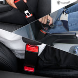 TANTRA Car Seat Belt Buckle | Comfortable Driving Seat Belt Clip | Long Distance Commuting Car Seat Belt Cover | Two Piece Black Shoulder Pad Set | Car Seat Belt Accessories