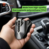 TANTRA Premium TPU Smart Key Cover and Metal Key Chain Compatible With Mahindra BE6 & XEV 9e 4 Button Smart Key | Full Protection Key Case Cover with Soft Touch Finish