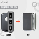 TANTRA TPU Key Cover Compatible with Volvo XC40 XC60 XC90 S60 S90 V60 V90 | 3 Button Smart Remote Key Case | Durable Key Protector | Grey