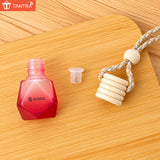 TANTRA Car Perfume Hanging Pod Floral Splendour Fragrance | Premium Car Air Freshener | Natural Essential Oils | Glass Bottle with Wooden Diffuser Lid | Long Lasting Up to 60 Days | Car, Office, Home