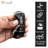 TANTRA TPU Key Cover Compatible with Kia Sonet | Carens | Seltos 3 Button Smart Key Only (Black)