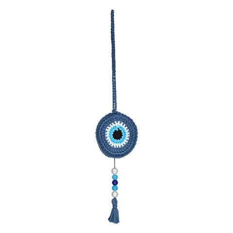 TANTRA Car Hanging Mid Blue Handmade Ornament for Rear View Mirror