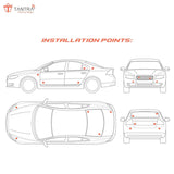 TANTRA Premium 4WD Metal Car Sticker - Durable & Stylish Auto Emblem for Vehicles - Customizable Designs - Easy Installation - Weather-Resistant & Long-Lasting Red & Silver