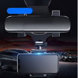 TANTRA  Car Rear View Mirror Mount Mobile Holder for Windshield Supports All Mobiles in Portrait & Landscape Position Mobile Holder
