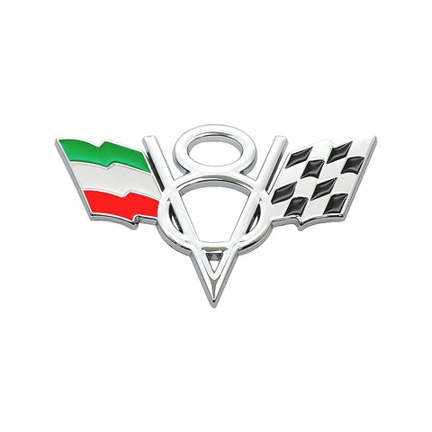 TANTRA Premium V8 Engine Displacement Logo Racing Metal Car Sticker - Durable & Stylish Auto Emblem for Vehicles - Customizable Designs - Easy Installation