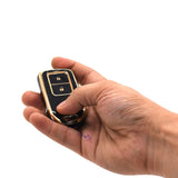TANTRA TPU Gold Car Key Cover Compatible for Honda BRV , WRV , CRV , Jazz , City 2 Button Smart Key (Pack of 1, Black)